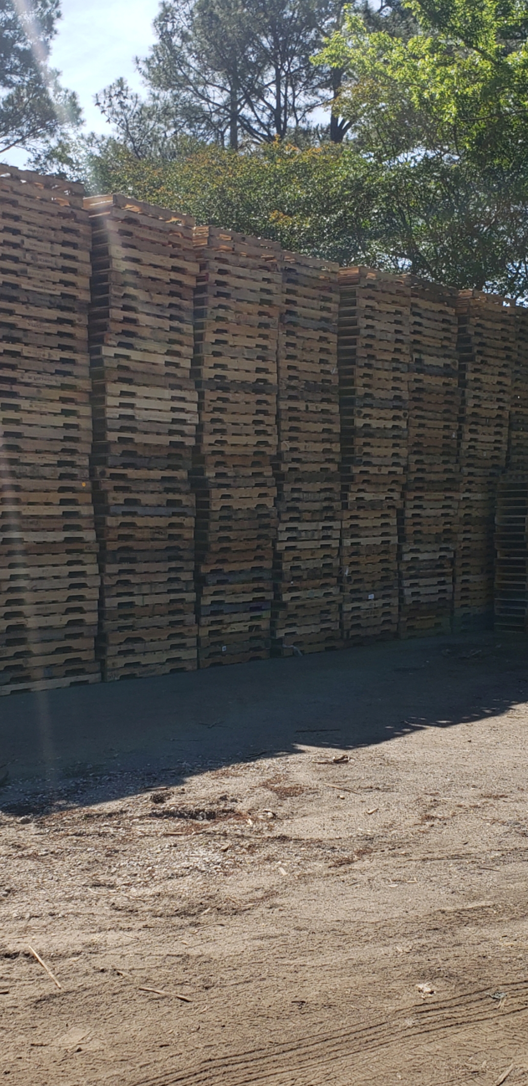 Pallets near me sitting outside